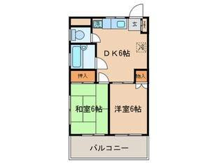 田辺マンションの物件間取画像